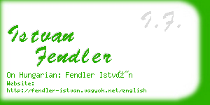 istvan fendler business card